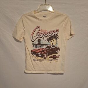 Old Navy Cream Chevy Camaro Graphic Tee